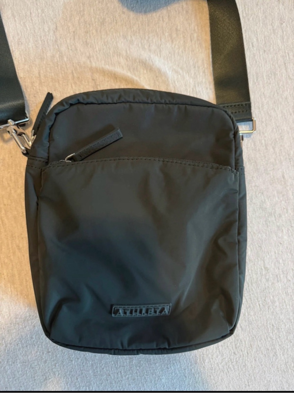 Black Compact Crossbody Bag for Men
